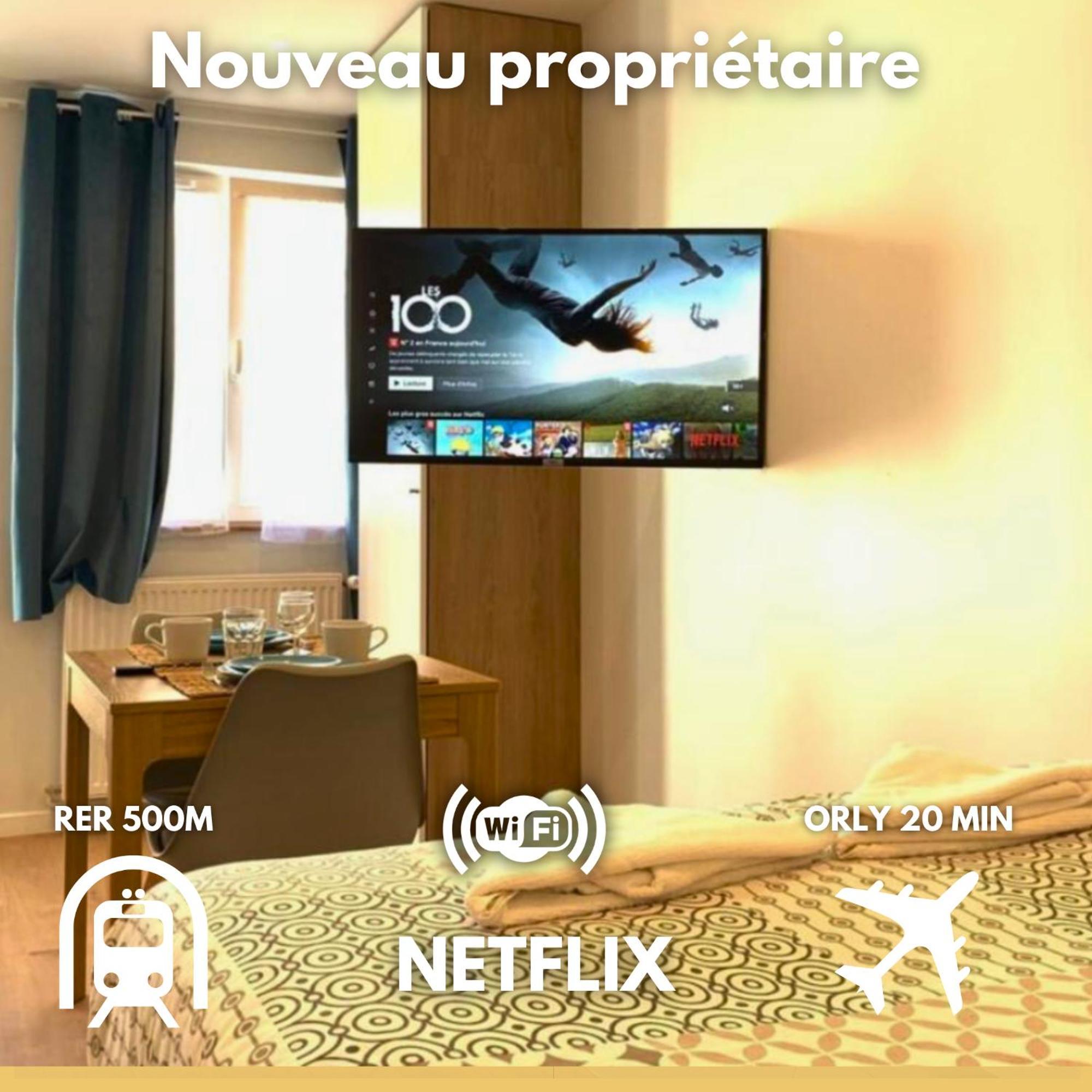 Apartamento Cosy M1 Rer Bc500m Orly 20 Min Netflix *